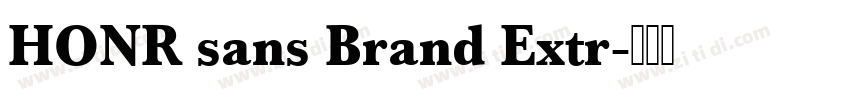 HONR sans Brand Extr字体转换
